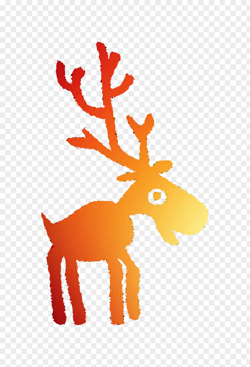 Reindeer Antler Christmas Ornament Day Orange S.A. PNG