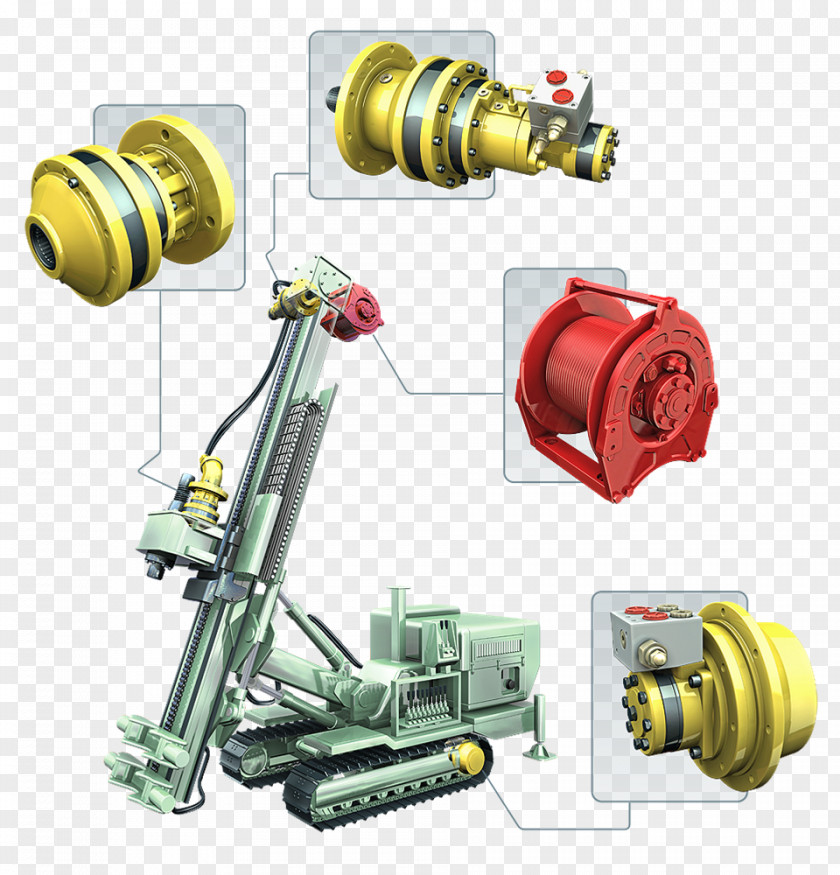 Hoisting Machine Hydraulics Wheel And Axle Reduction Drive Capstan Epicyclic Gearing PNG