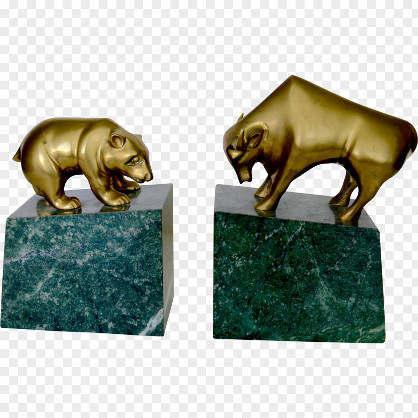 Bull Wall Street Bronze PNG