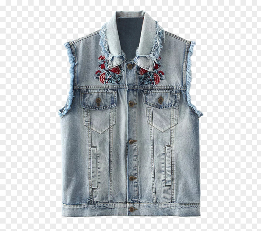 Jacket Waistcoat Denim Talla Leather PNG