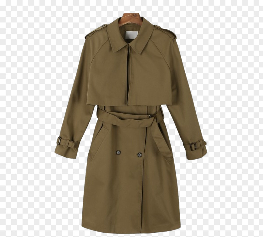 Trench Coat Khaki Overcoat PNG