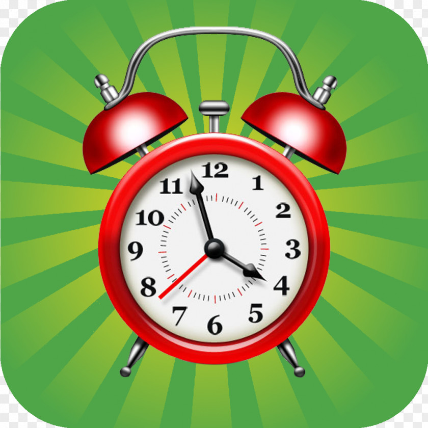 Hand-painted Alarm Clock Morning SMS Love Message PNG