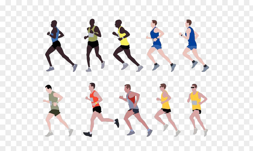 Running Race Marathon Clip Art PNG