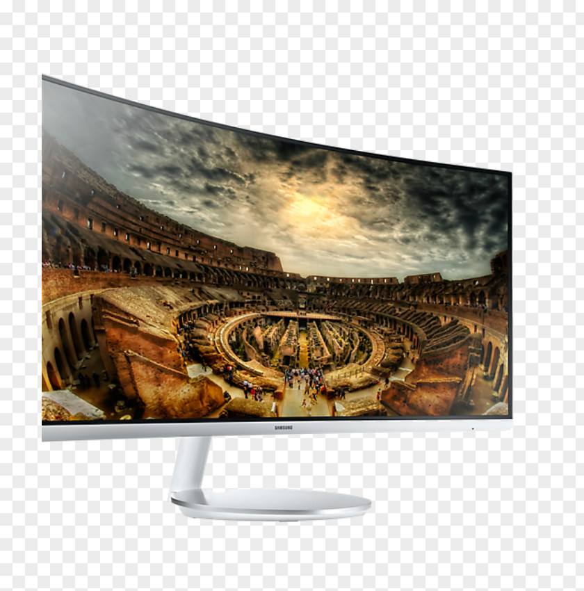 High-definition Buckle Material Samsung CF791 Computer Monitors 21:9 Aspect Ratio Quantum Dot Display PNG