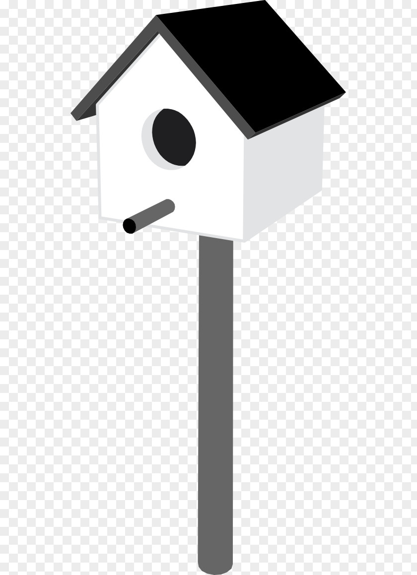 Bird House Pics Nest Box Black And White Clip Art PNG