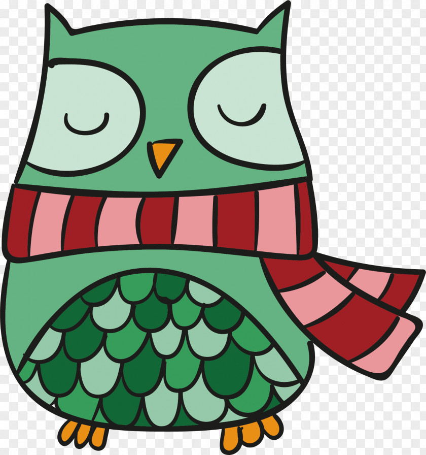 Cartoon Owl Vector Drawing Clip Art PNG