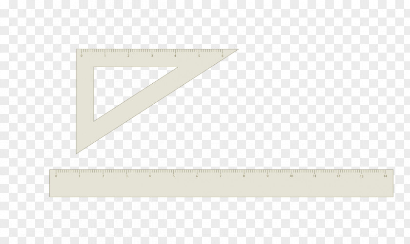Flat Second Element Ruler Triangle Wood Material Brand Pattern PNG