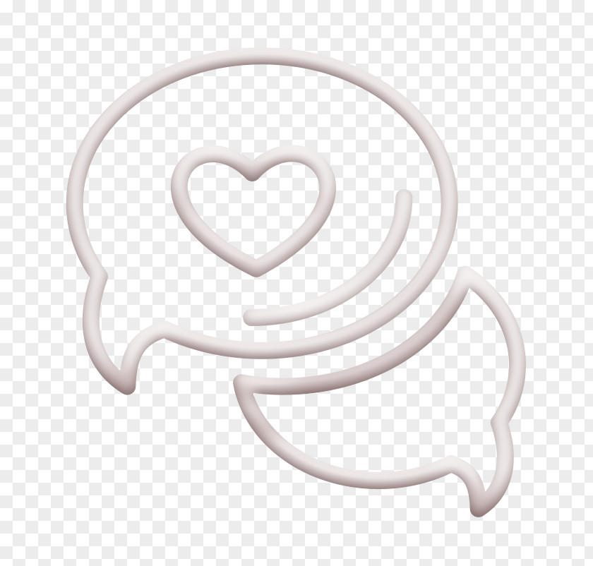 Smile Heart Bubble Icon Communicate Communication PNG