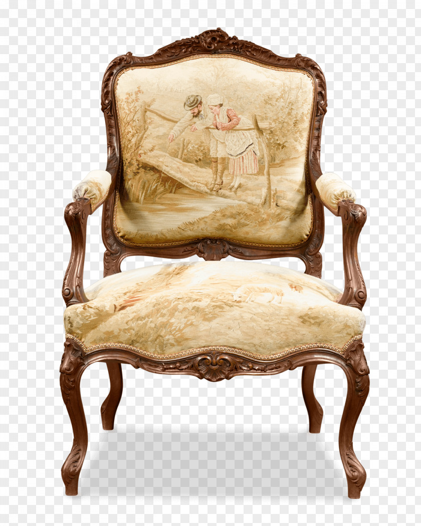 Antique Carved Exquisite Aubusson, Creuse Chair French Furniture PNG