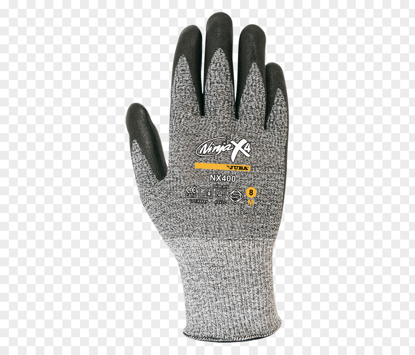 Bi-color Package Design Glass Fiber Glove Industry Personal Protective Equipment Nitrile PNG