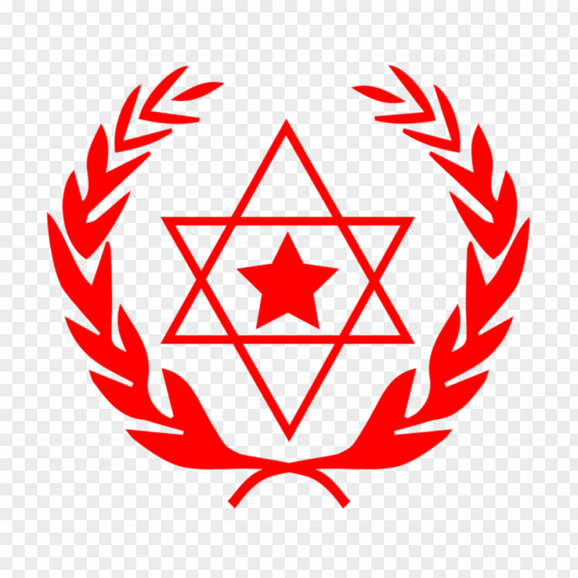 Simple Red Wheat Logo Star Of David Judaism Hexagram Symbol Seal Solomon PNG