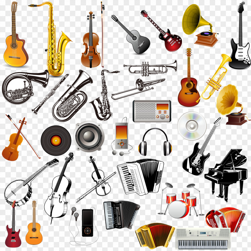 Western Musical Instruments Vector Material Instrument Download PNG