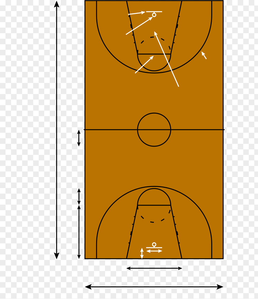 Basketball Court Drawing Rectangle Cartoon PNG