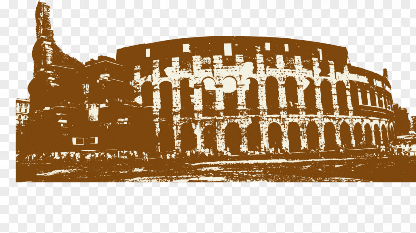 Retro Building Colosseum PNG