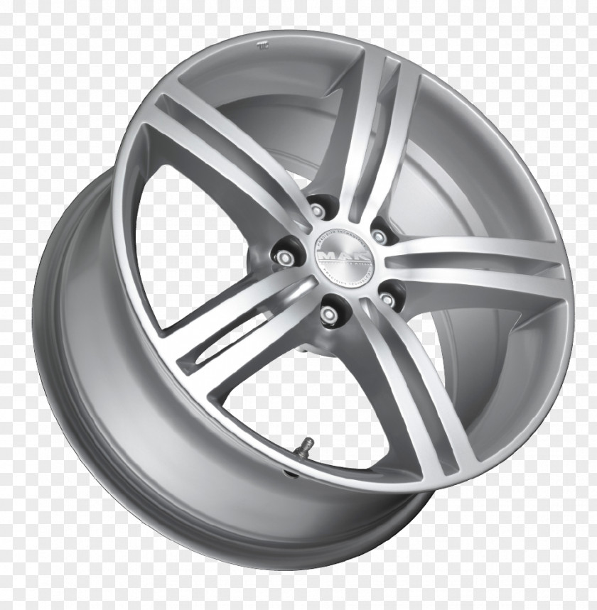 Silver Alloy Wheel Autofelge Spoke PNG