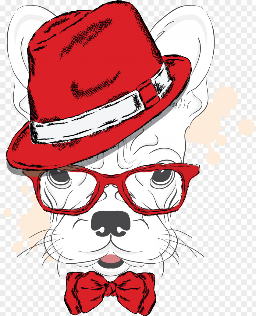 Fashion Sketch Vector Material Animal French Bulldog Puppy Illustration PNG