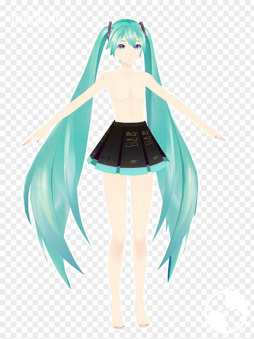 Hatsune Miku MikuMikuDance Skirt Vocaloid Clothing PNG