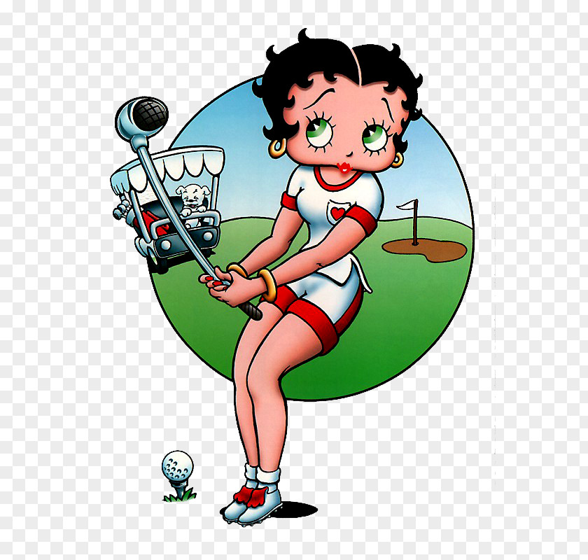 Golf Betty Boop Course Cartoon PNG