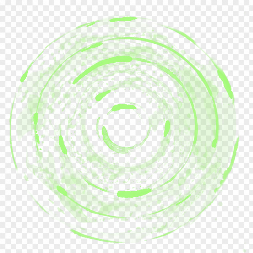 Green Circle Line Spiral PNG