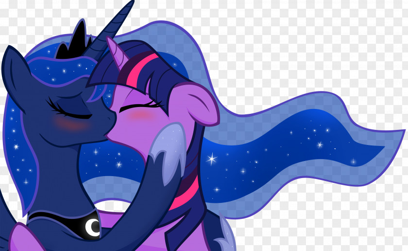 Kiss Each Other Twilight Sparkle Princess Luna Celestia Cadance Pony PNG