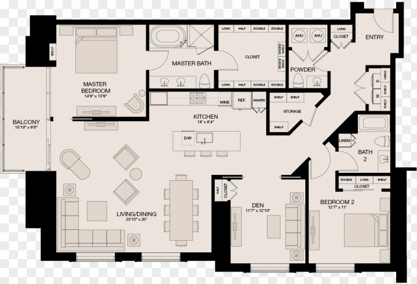 Kl Tower Market Square Apartment Architecture Floor Plan PNG