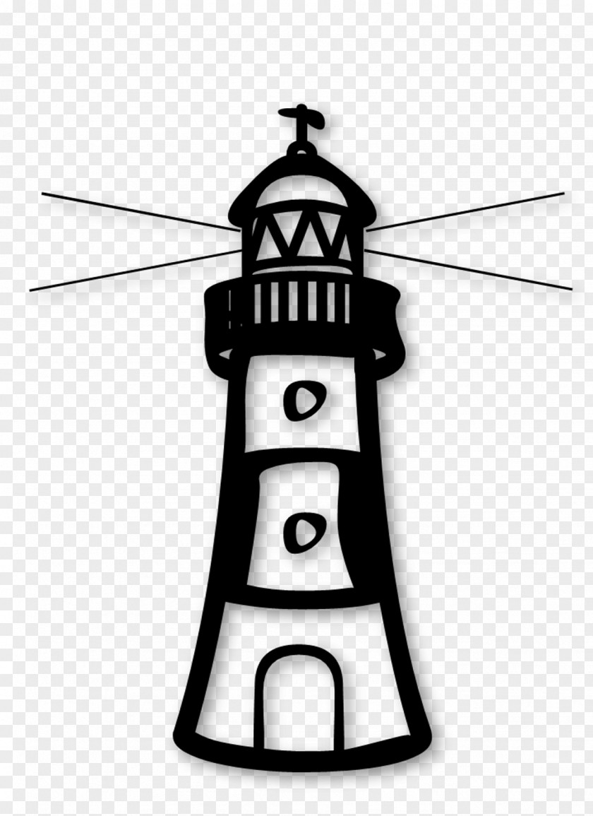Lighthouse Blackandwhite Light Background PNG