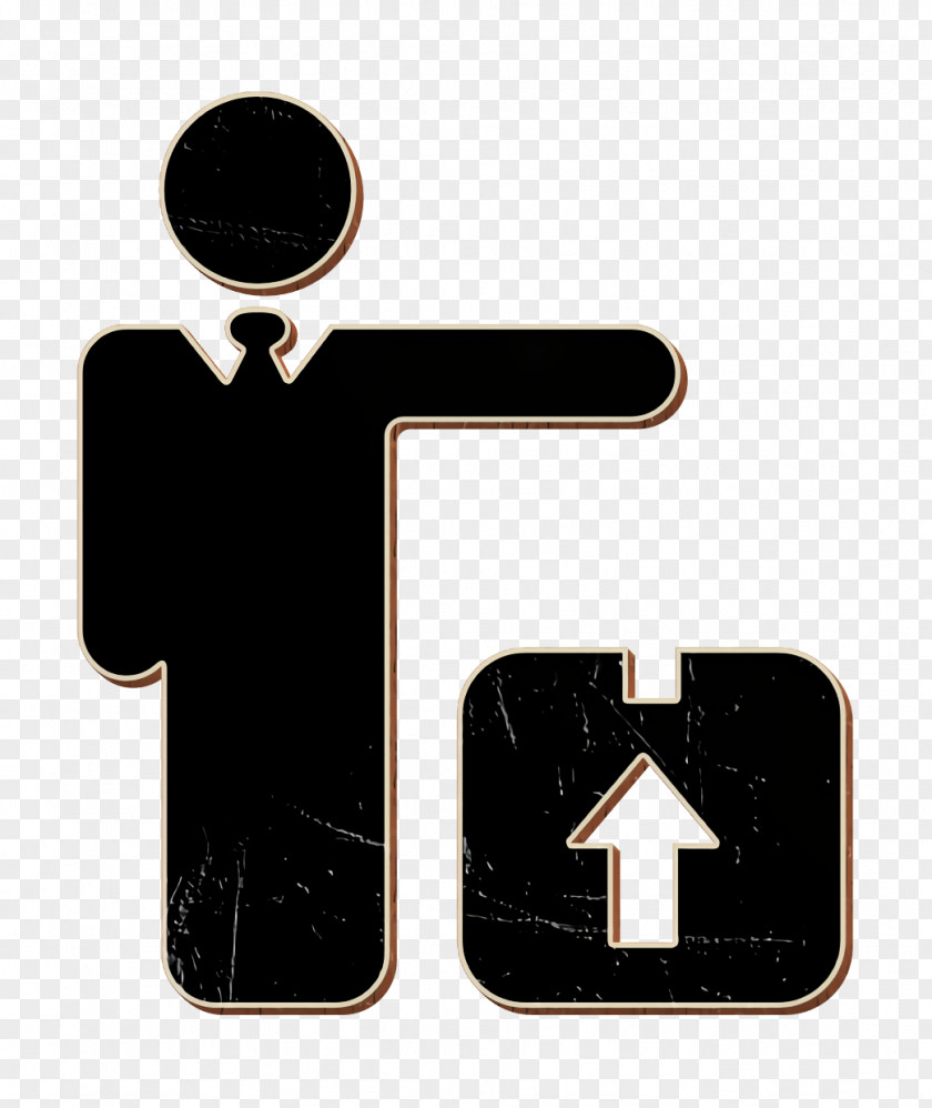 Logistics Delivery Icon Box Man Standing With PNG