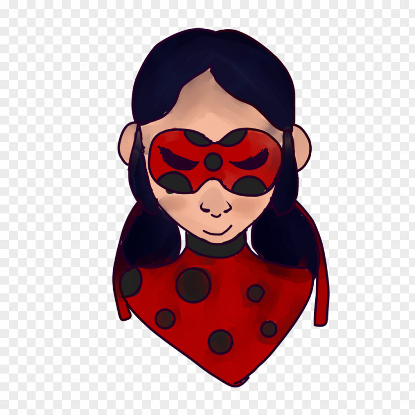 Watercolor Ladybug Cartoon Character Headgear Fiction Glasses PNG