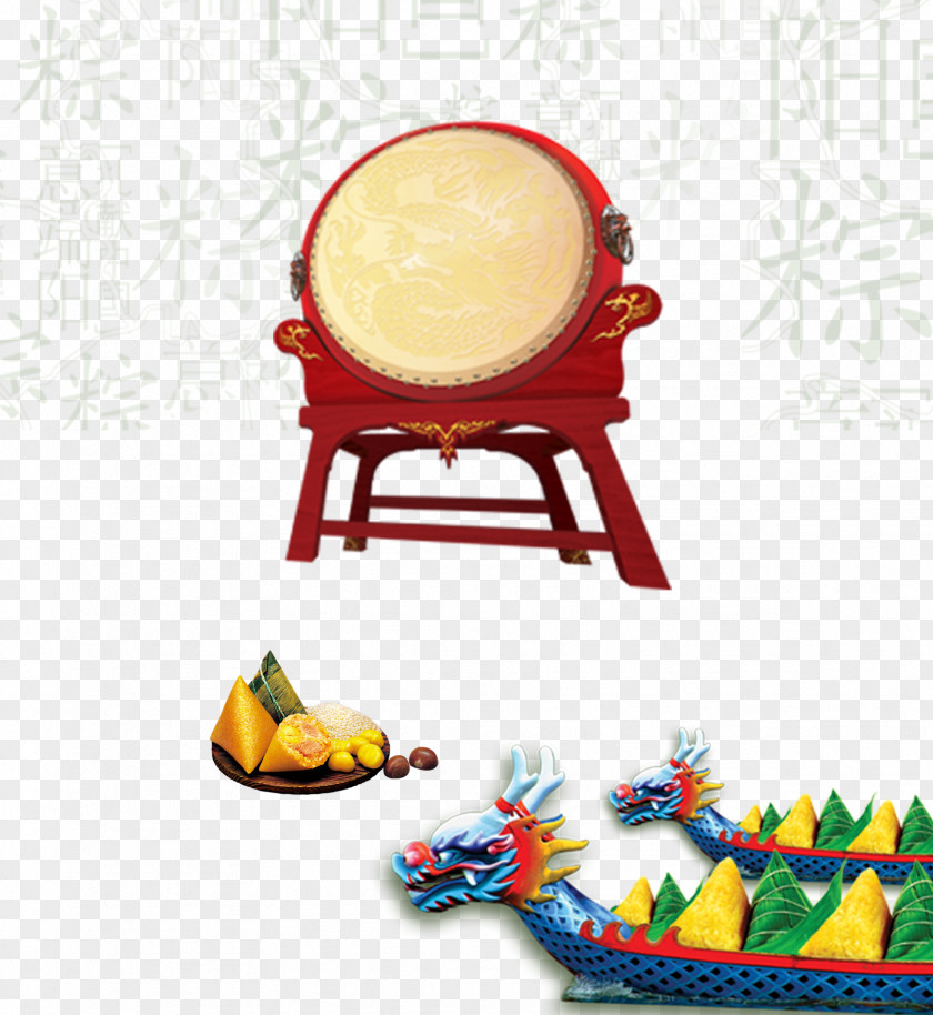 Dragon Boat Festival Drum PNG