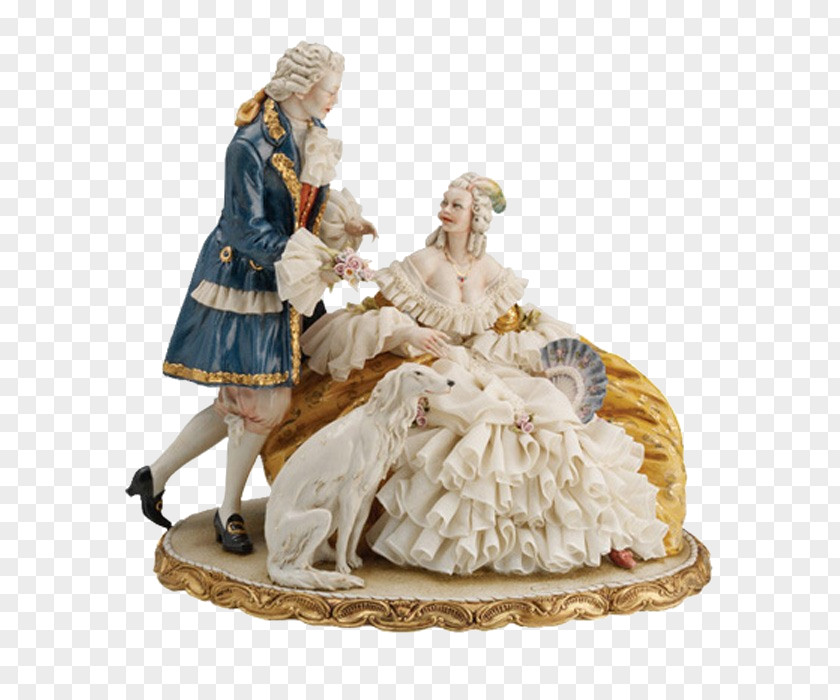 Figurine Capodimonte Porcelain Underglaze PNG