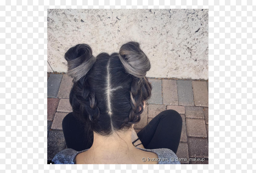 Messy Bun Long Hair PNG