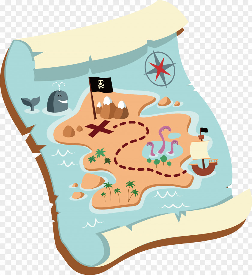 Old Treasure Map Clip Art PNG