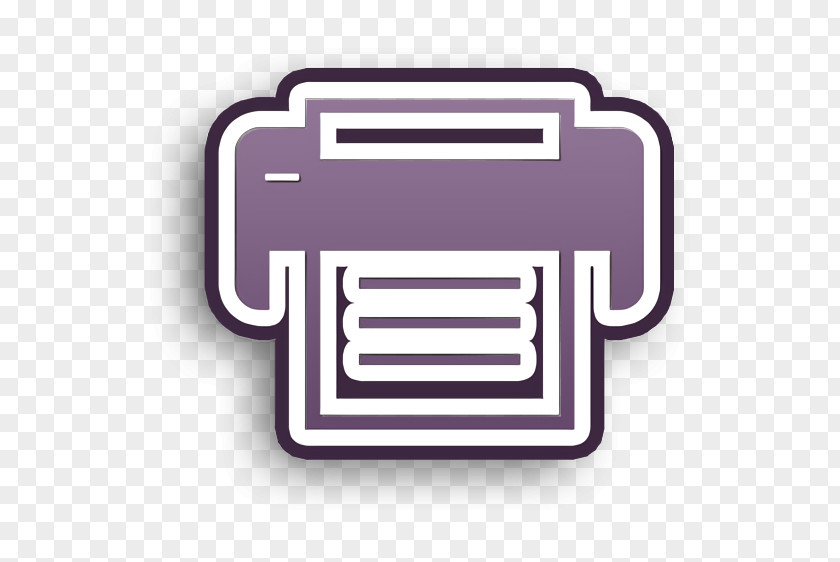 Print Icon Printer With Document Coming Out Of Machine Basic Application PNG