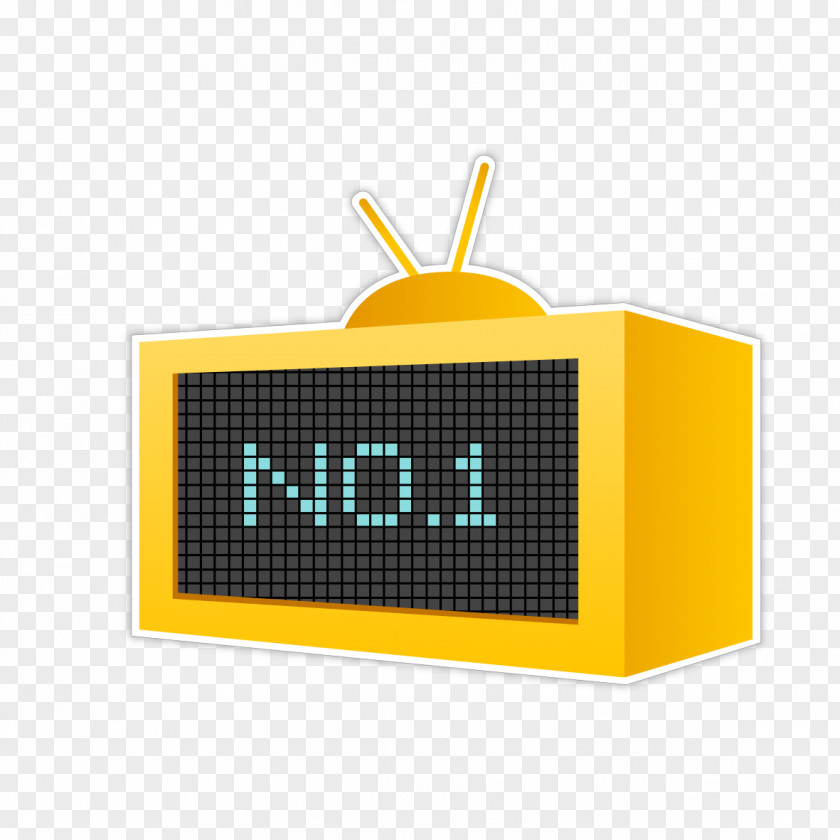 Yellow TV Television Set PNG