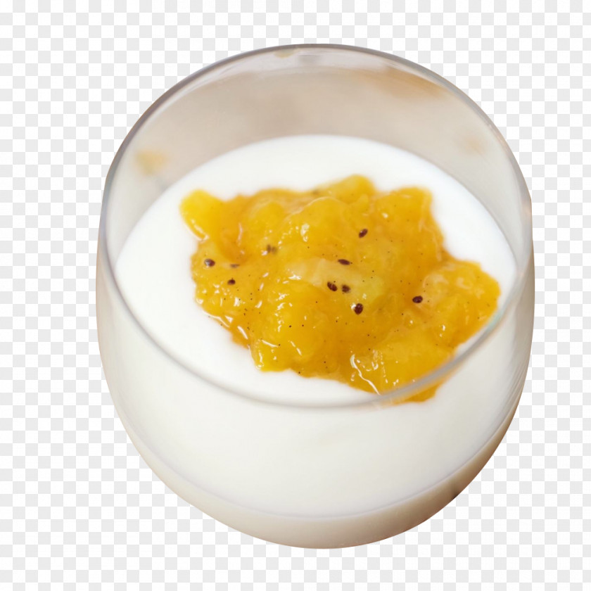 Mango In Yogurt Ice Cream Tea Milk Drink PNG
