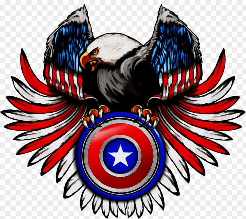 Bald Eagle American Super Hero Shield Usa Flag Wings T-shirt PNG