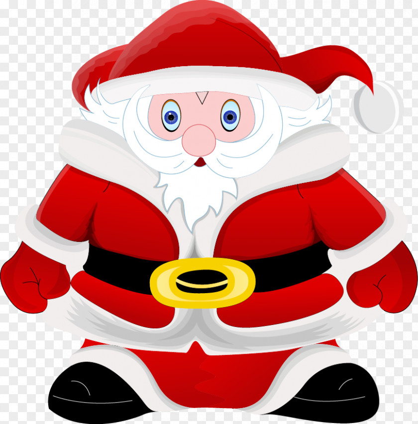 Cartoon Santa Claus Vector Material Christmas Illustration PNG