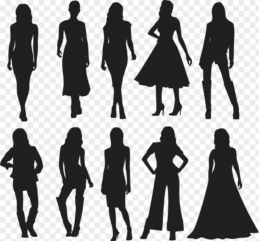 Fashion Silhouette Model PNG