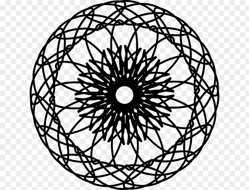 Circle Symmetry Ornament Pattern PNG