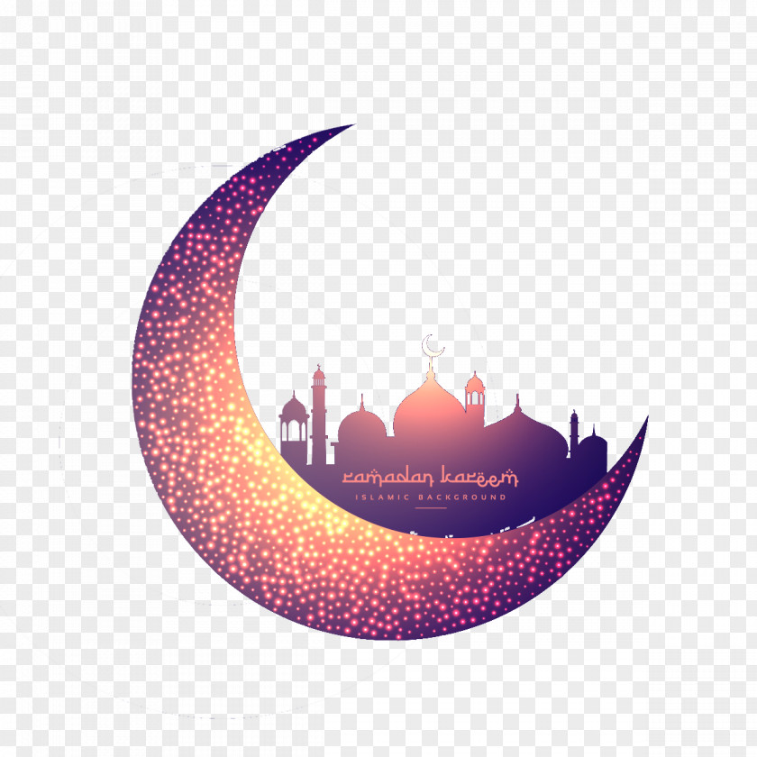 Creative Moon And Glowing Mosque Islam Muslim Ramadan PNG