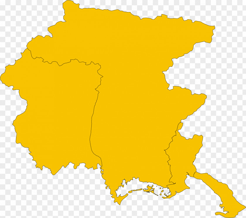 Map Friuli-Venezia Giulia Regions Of Italy Vector Graphics Clip Art PNG