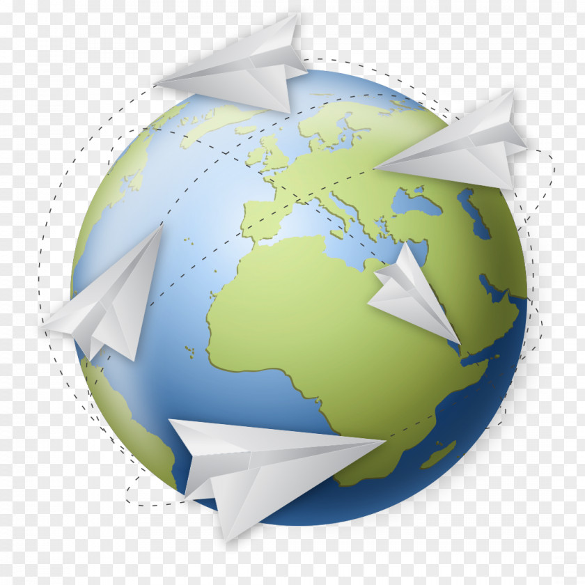 Paper Plane Earth Airplane PNG