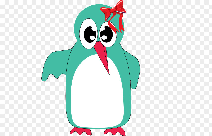 Penguin Bird Green Color Clip Art PNG