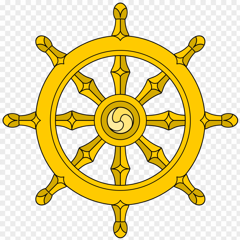 Theravada Buddhism PNG Buddhism, brown ship's wheel illustration clipart PNG
