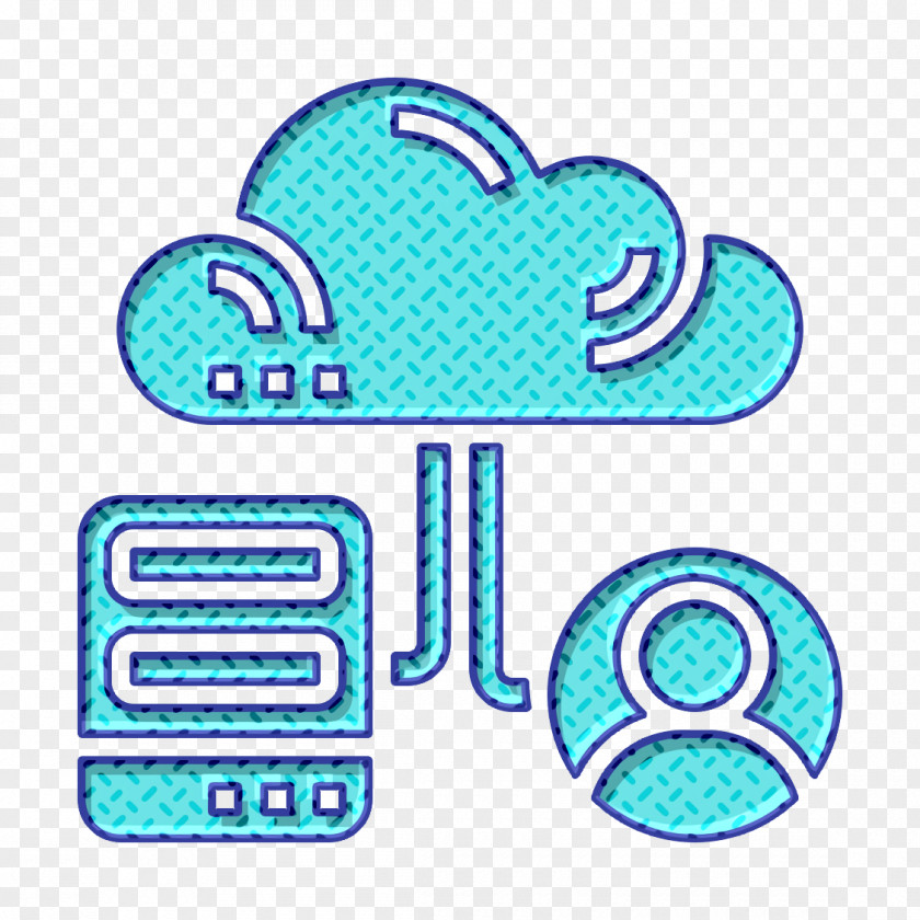 Cloud Service Icon Hybrid PNG