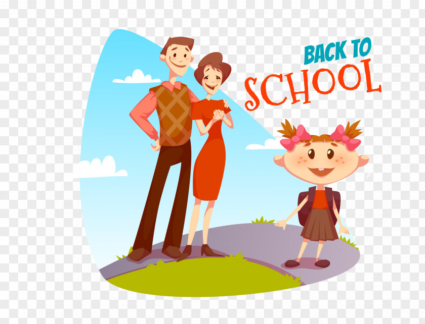 Go To School Student Illustration PNG