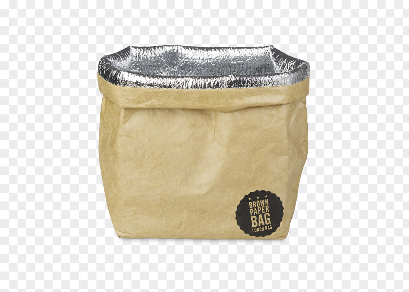 Lunch Bag Beige Product PNG
