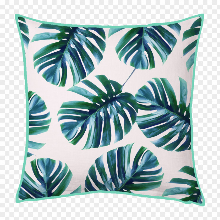 Pillow Throw Pillows Cushion Bedding Swiss Cheese Plant PNG