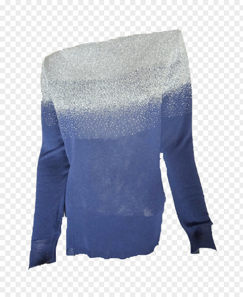 Be Yourself Fashionnl Blue Sleeve Handwas Sweater Boat Neck PNG
