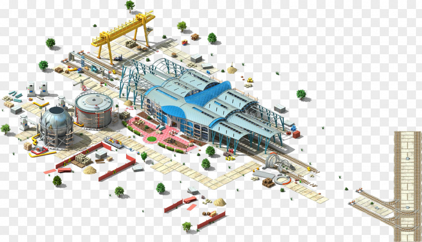 Construction Train Station Rail Transport Cargo Hub PNG
